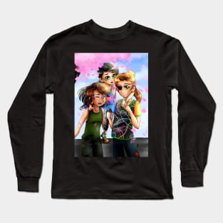 Cherry Blossoms and 90s Fashion Long Sleeve T-Shirt